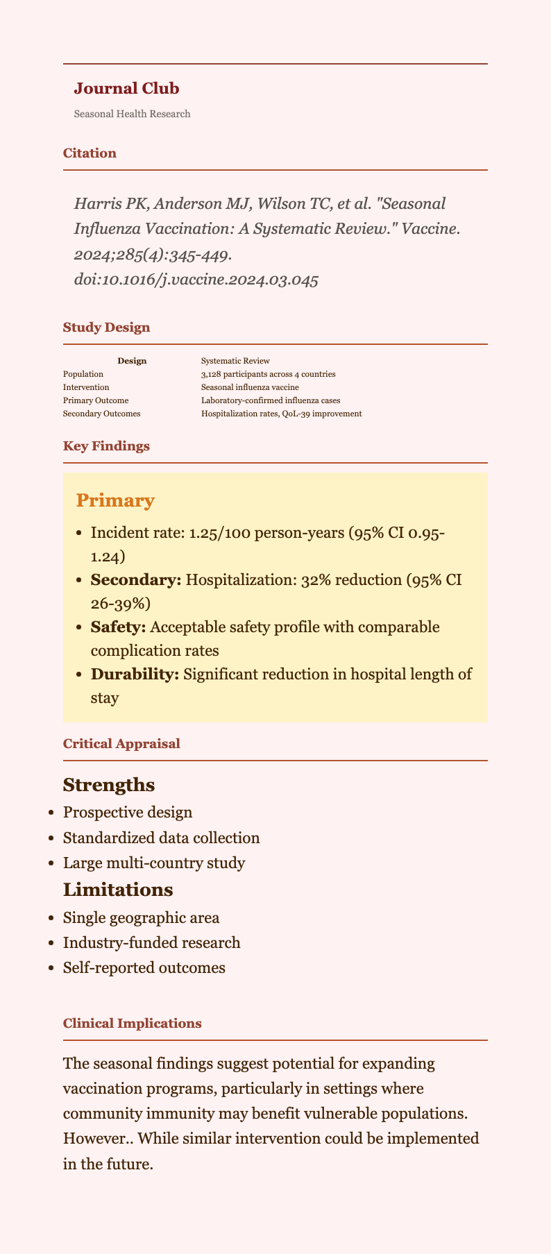 Autumn harvest journal club